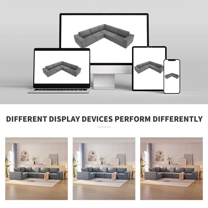 Minimalist Modular Sectional Sofa with Spring Pack Support and 2 Handrails for Modern Living Rooms or Apartments