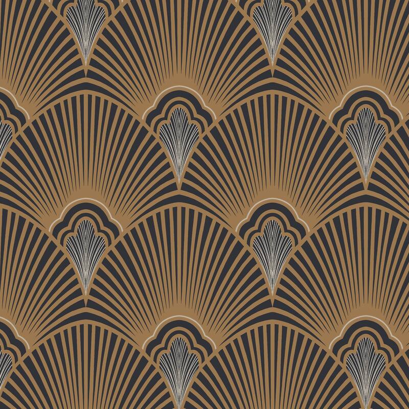 Art Deco Black and Gold Wallpaper