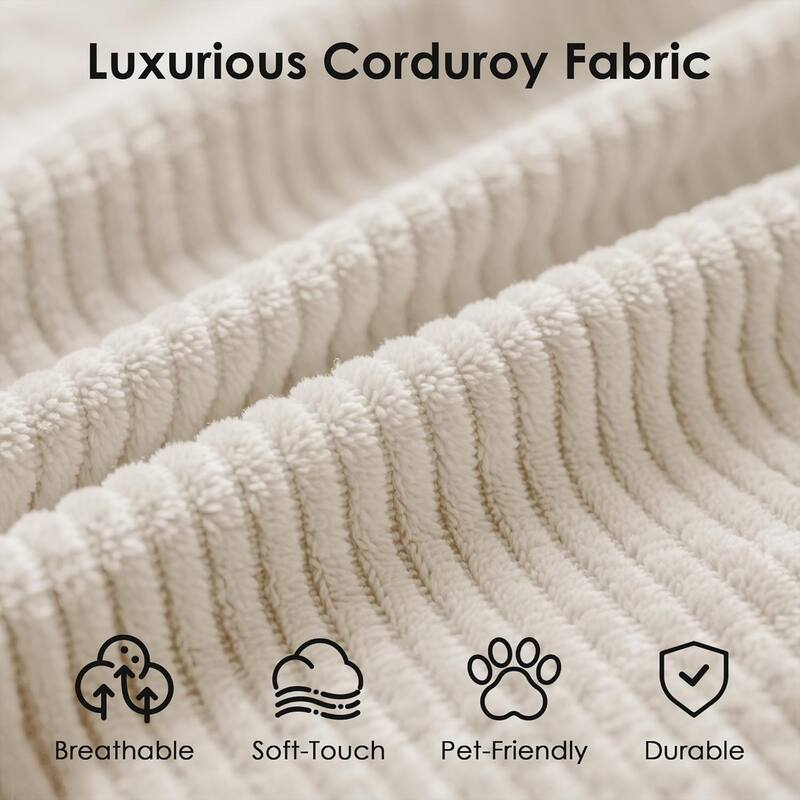 Convertible Sleeper Sofa Bed, 78.5" Corduroy Foldable Loveseat Sofa, King Size Floor Mattress Couch, No Assembly Required