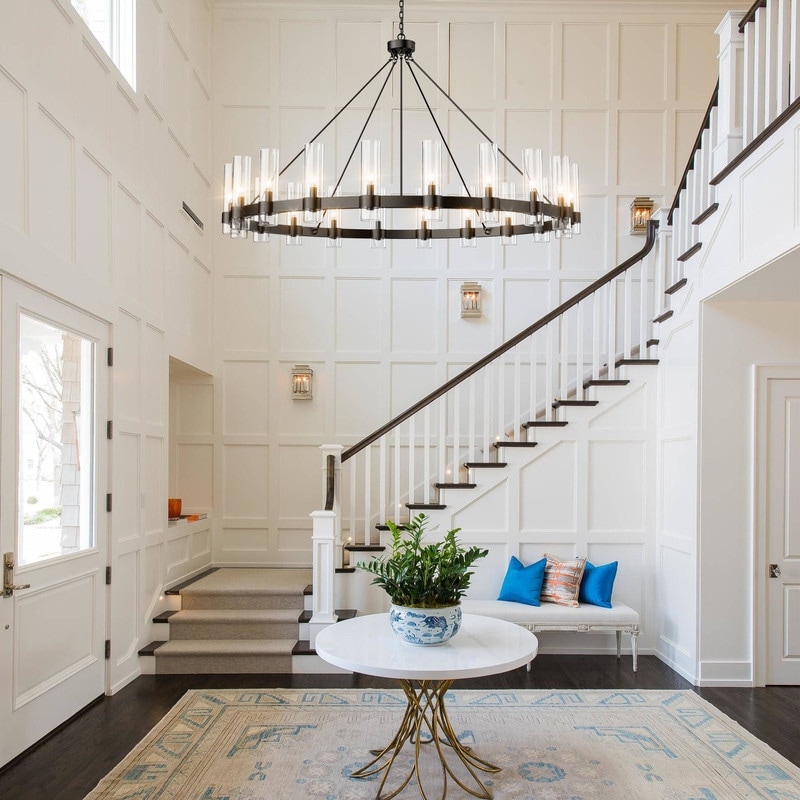 KAYLA 60" 20-Light Black Chandelier - N/A