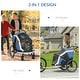 preview thumbnail 12 of 15, Aosom 2-in-1 Pet Bike Trailer, Dog Stroller, Small Pet Bicycle Cart Carrier with Safety Leash, and Easy Fold Design