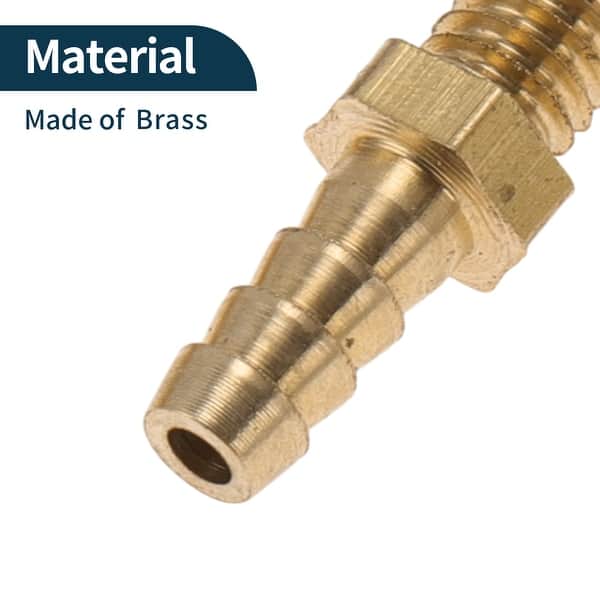 5-Piece Brass Hose Barb Tee Fitting – 3-Way, 5/16" (8mm) – Fuel, Gas, Water