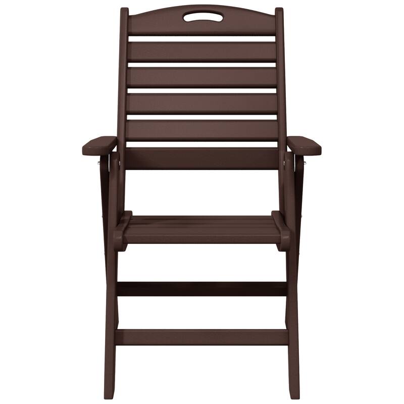 Coastline Patio Folding Highback Dining Chair Set of 2