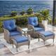 Option Grey Wicker / Blue Cusion