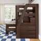 preview thumbnail 27 of 26, Max and Lily Modern Farmhouse Twin XL Over Queen Bunk Bed With Staircase