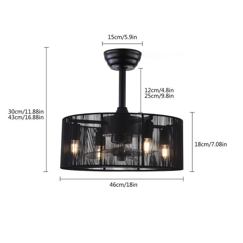 Contemporary 4-Light Silver Enclosed Ceiling Fan with Unique Shade