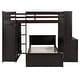 preview thumbnail 20 of 18, Full size Loft Bed with a twin size Stand-alone bed, Shelves,Desk,and Wardrobe-Espresso