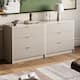 3 Drawer Fluted Dresser, 32 Inch Wide Nightstand with Large Drawer End Table for Bedroom