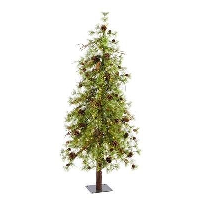 5' Wyoming Alpine Christmas Tree with 100 Clear LED - Green