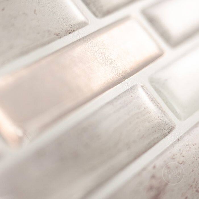 Smart Tiles Self Adhesive Wall Tiles - Milenza Vasto - 4 Sheets of 10.20'' x 9'' Kitchen and Bathroom Stick on Tiles