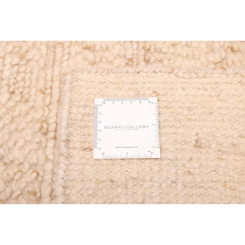 ECARPETGALLERY Hand-knotted Looma Ivory Wool Rug - 8'10 x 11'8