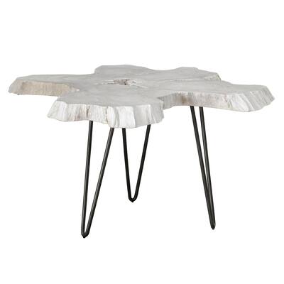 Uttermost Trillium Bleached Teak Coffee Table - 38"W x 17"H x 28"D
