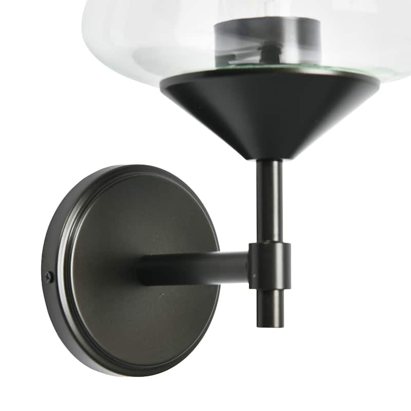 Industrial 1-Light Wall Sconce - 9.0"L x 8.0"W x 14.3"H