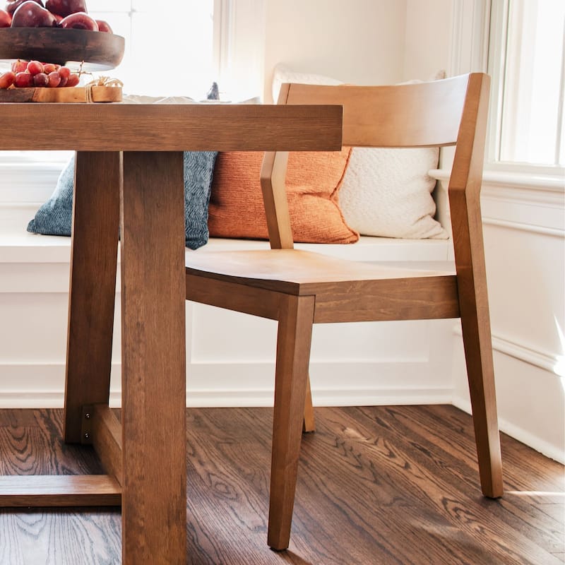 Plank and Beam Modern Solid Wood Dining Chair - Set of 2