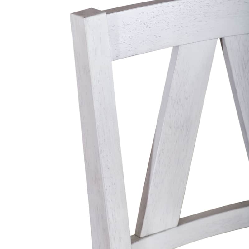 Lindsey Farm Weathered White Counter Height Swivel Chair (Set of 2)