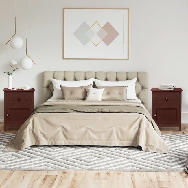 Beechwood Nightstand Accent End Table - 19" x 15" x 25" (L×W×H)
