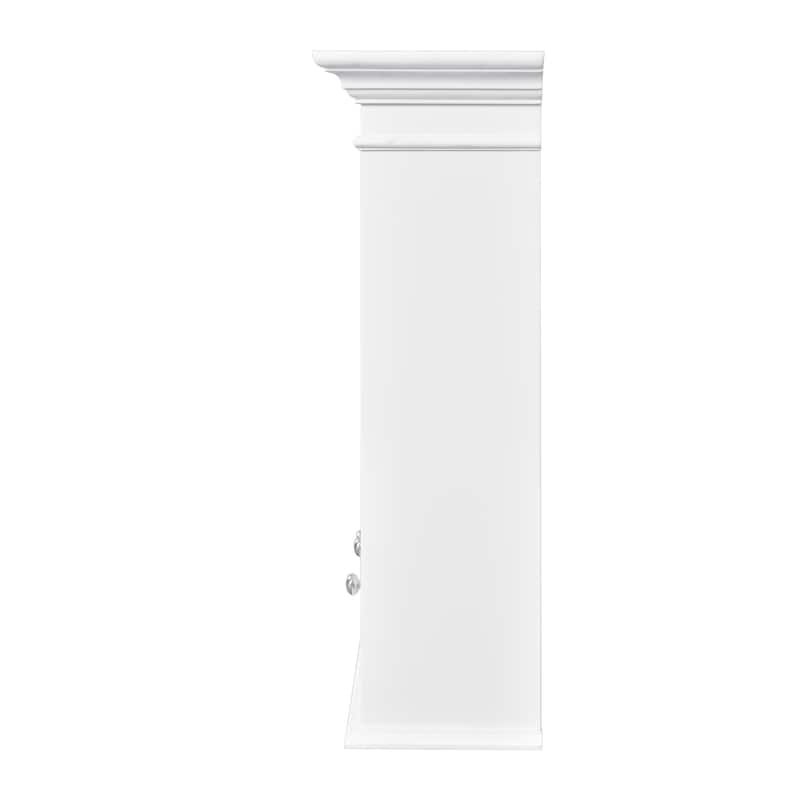 Roomfitters 40" Medicine Cabinet with Mirror, Bathroom Wall Storage Cabinet with Shelves and Glass Doors, White