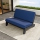 preview thumbnail 71 of 136, Outdoor Teak Wood Waterproof Armless Chair Loveseat with Cushions