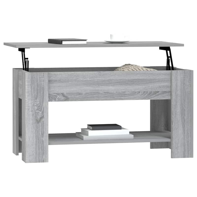 vidaXL Coffee Table Lift Top End Table Accent Side Sofa Table Engineered Wood - 39.8" x 19.3" x 20.5"