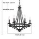 preview thumbnail 3 of 11, Acroma 6 Light 20In Wood Beaded Chandelier-UL Certified - N/A