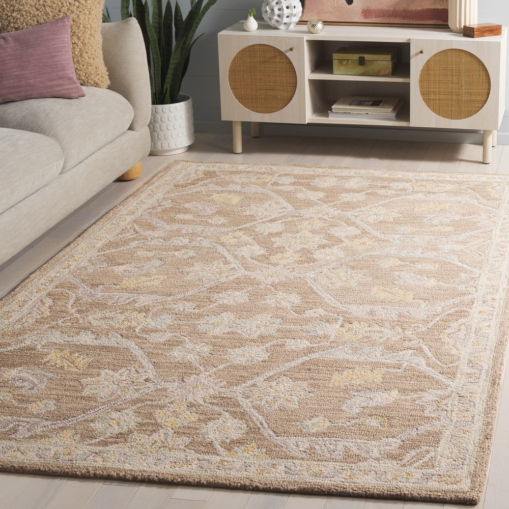 SAFAVIEH Handmade Blossom Eefke Modern Floral Wool Rug