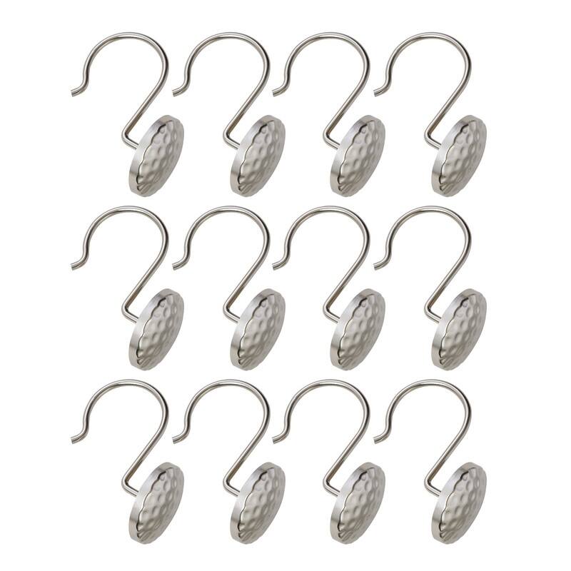Utopia Alley Shower Rings Hooks, Shower Curtain Rings Hooks for Bathroom, Rust Resistant Shower Curtain Hooks Rings, Set of 12