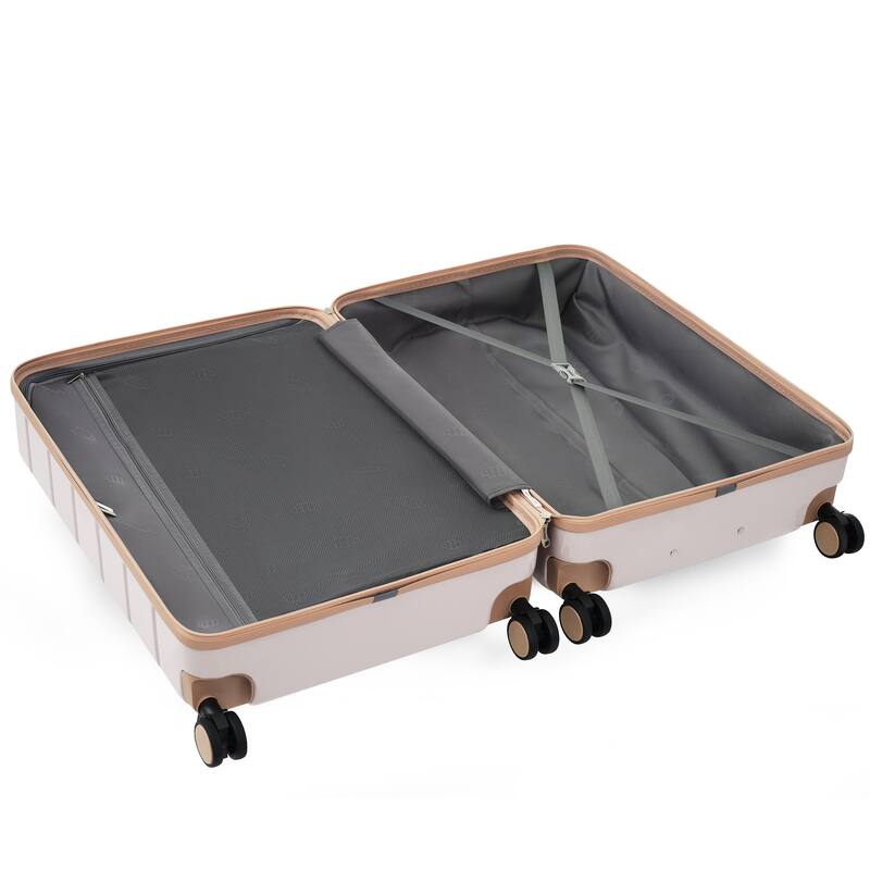 3-Piece TSA Lock Suitcase Ensemble with 20, 24, and 28 Inch Sizes with 360° Spinner Wheels