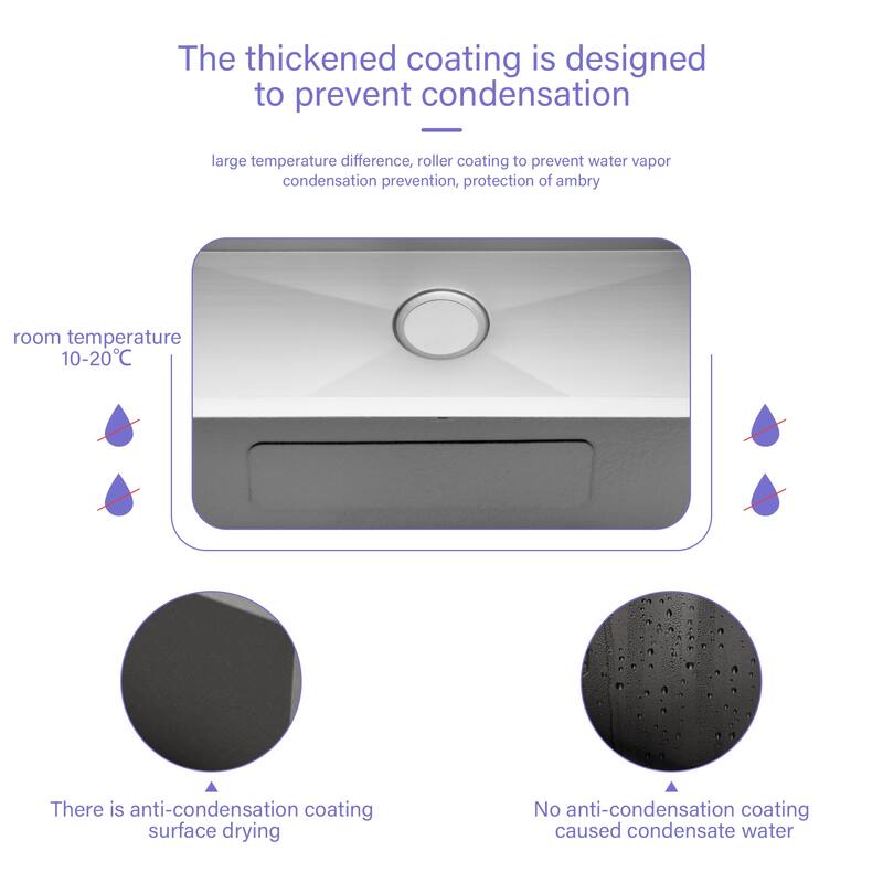 24'' Undermount 16 Gauge Single Bowl Stainless Steel Kitchen Sink in Brushed Nickel - 24'' x 18'' x 13''