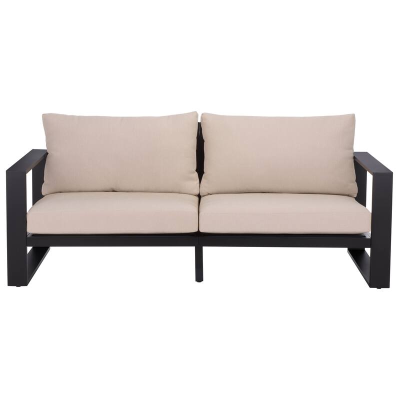 SAFAVIEH Outdoor Living Fash Aluminum Sofa - 76"W x 34"D x 30"H