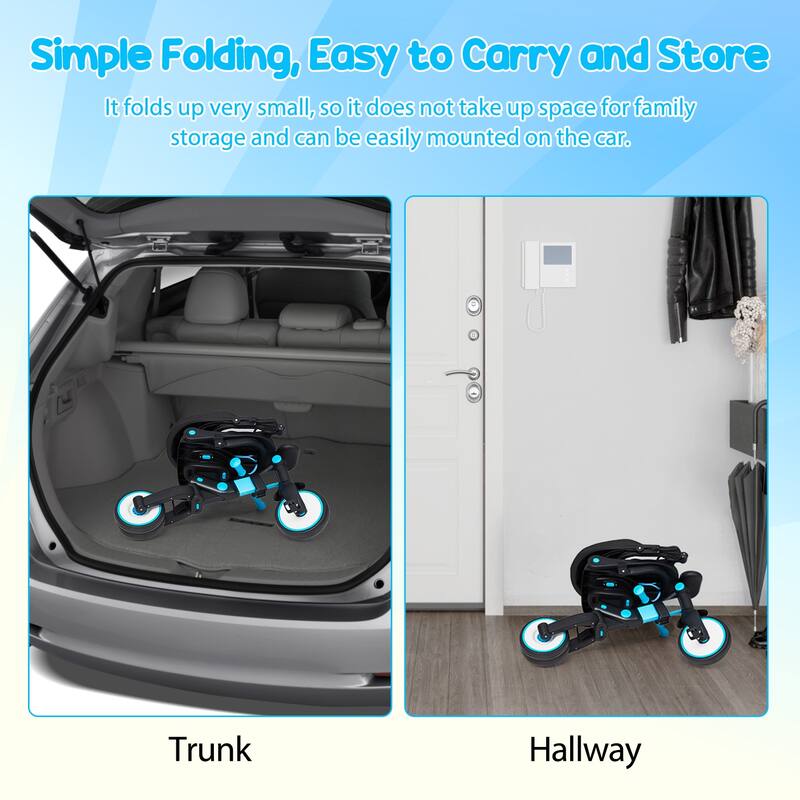 7 in 1 Baby Tricycle Foldable Toddler Tricycle with Removable Handle