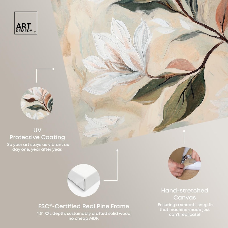 Soft Magnolia II Canvas by Art Remedy, Gallery Wrapped