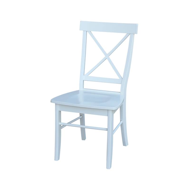 42 in Round Drop Leaf Pedestal Table with Dining Chairs in White