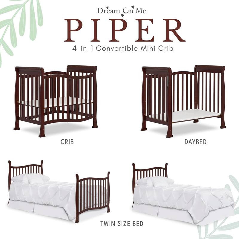 Dream On Me Violet 4-In-1 Convertible Mini Crib