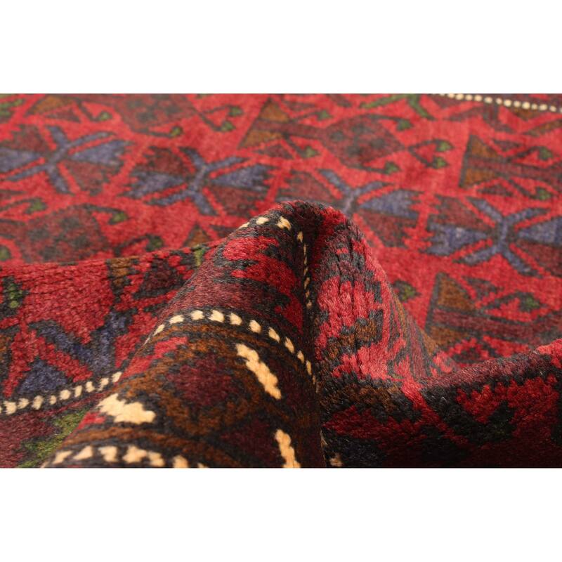 ECARPETGALLERY Hand-knotted Teimani Red Wool Rug - 2'10 x 4'2