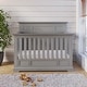 preview thumbnail 1 of 22, Jordyn Flat Top 4-in-1 Convertible Crib Lunar Gray