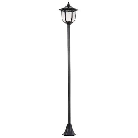 Outsunny Solar Torch Lights Outdoor Garden Lighting 6LED Water-Resist Auto On/Off 6-8 Hours - Black
