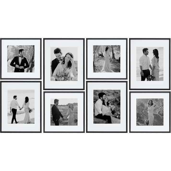 Camden Reed Arcadia 8 Piece Oversized Gallery Wall Frame, 16x20 and 16x16 Inch for Featuring 8x10 and 5x7 Inch Photographs