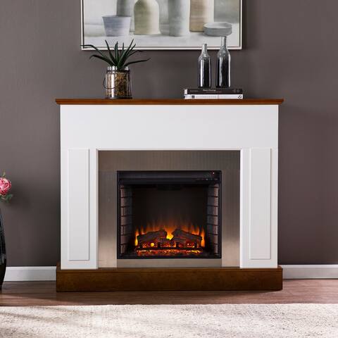 SEI Furniture Eatenburg Industrial Electric Fireplace