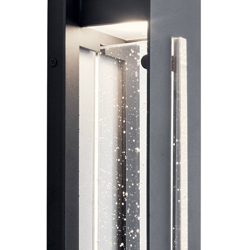 Kichler Lighting River Path Collection 2-light Textured Black Outdoor LED Wall Sconce