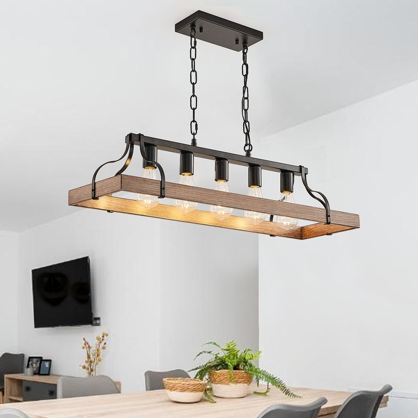 Wooden pendant lights for sale cheap