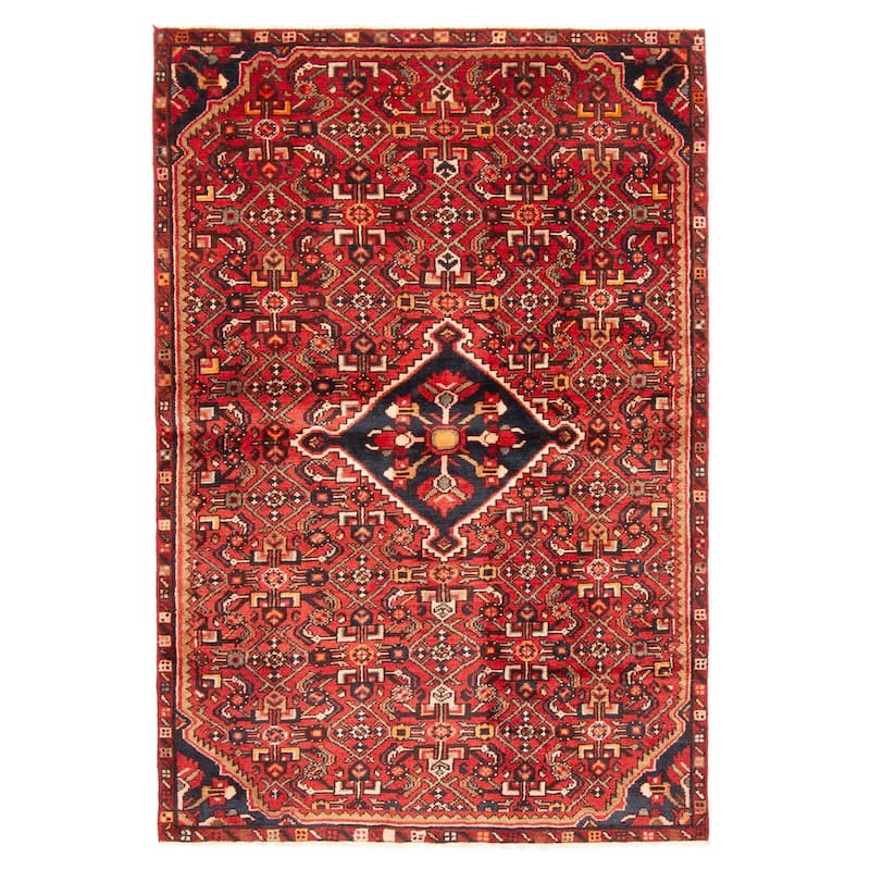 ECARPETGALLERY Hand-knotted Andelz Red Wool Rug - 3'11 x 6'0