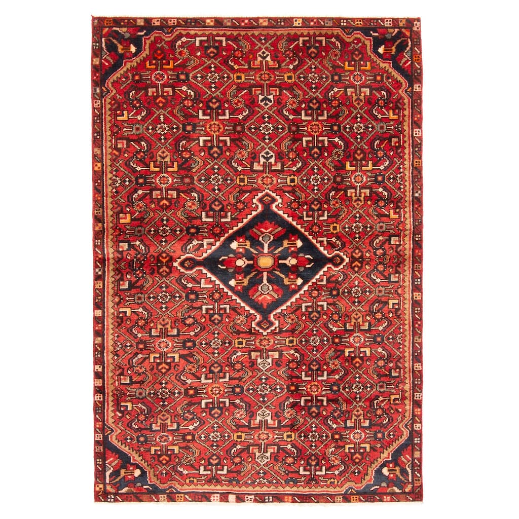 ECARPETGALLERY Hand-knotted Andelz Red Wool Rug - 3'11 x 6'0