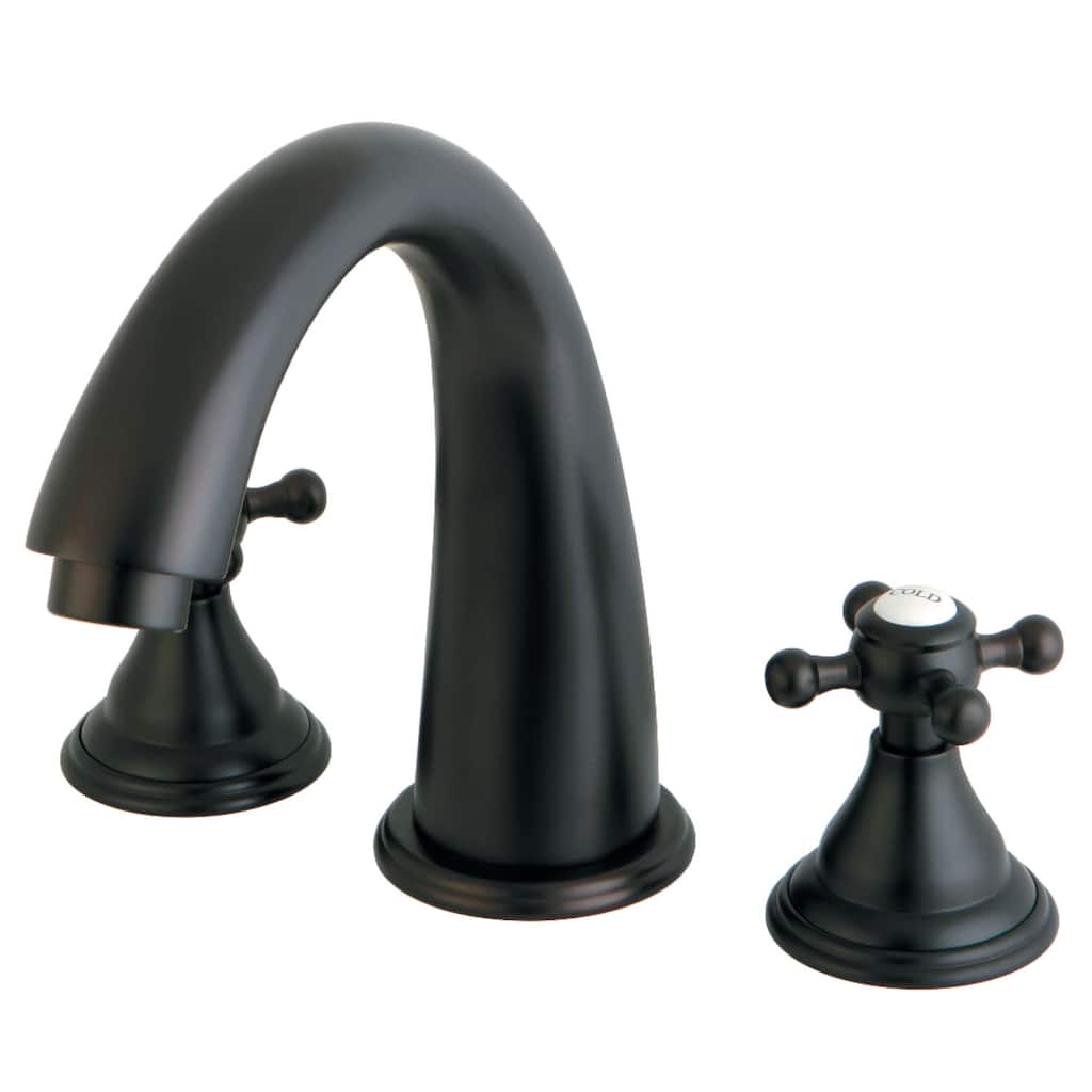Kingston Brass Vintage Deck Mounted Roman Tub Filler with Cross