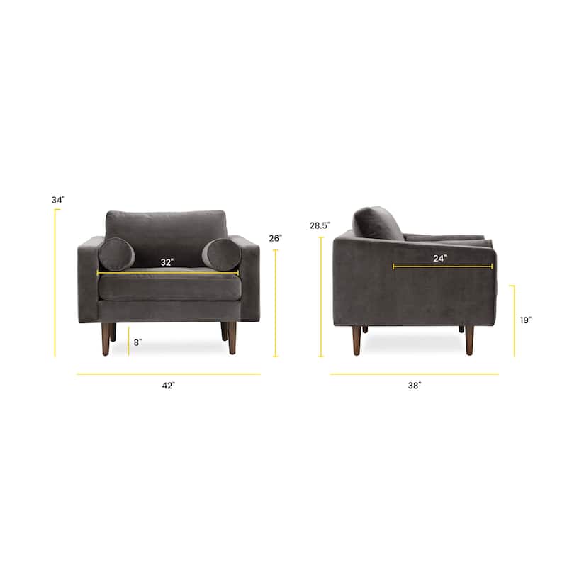 Poly & Bark Napa Fabric Lounge Chair