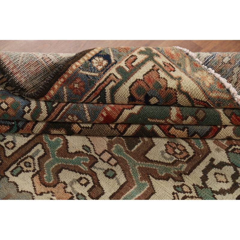 Bakhtiari Vintage Persian Area Rug Hand-Knotted Wool Carpet - 7'1" x 9'9"