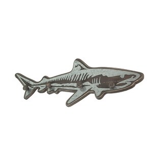 Zeckos 33 Inch Wood Imitation Shark Wall Hook Rack With Metal Accents ...