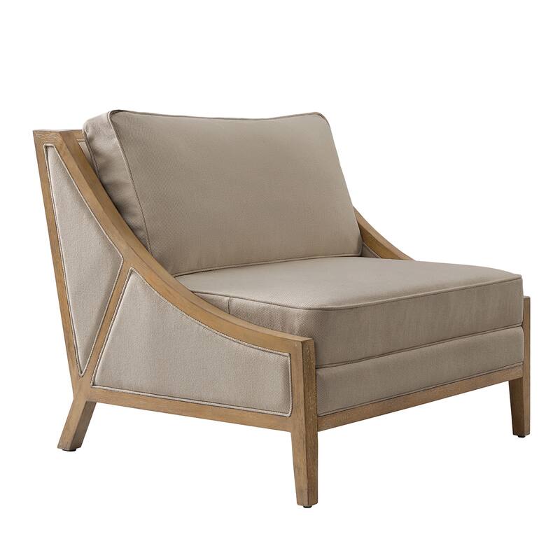 Kim Farmhouse Armchair with Solid Wood Legs