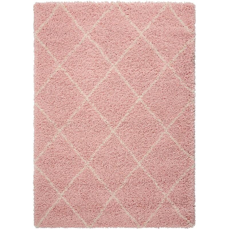 Nourison Brisbane Large Diamond Geometric Modern Shag Area Rug