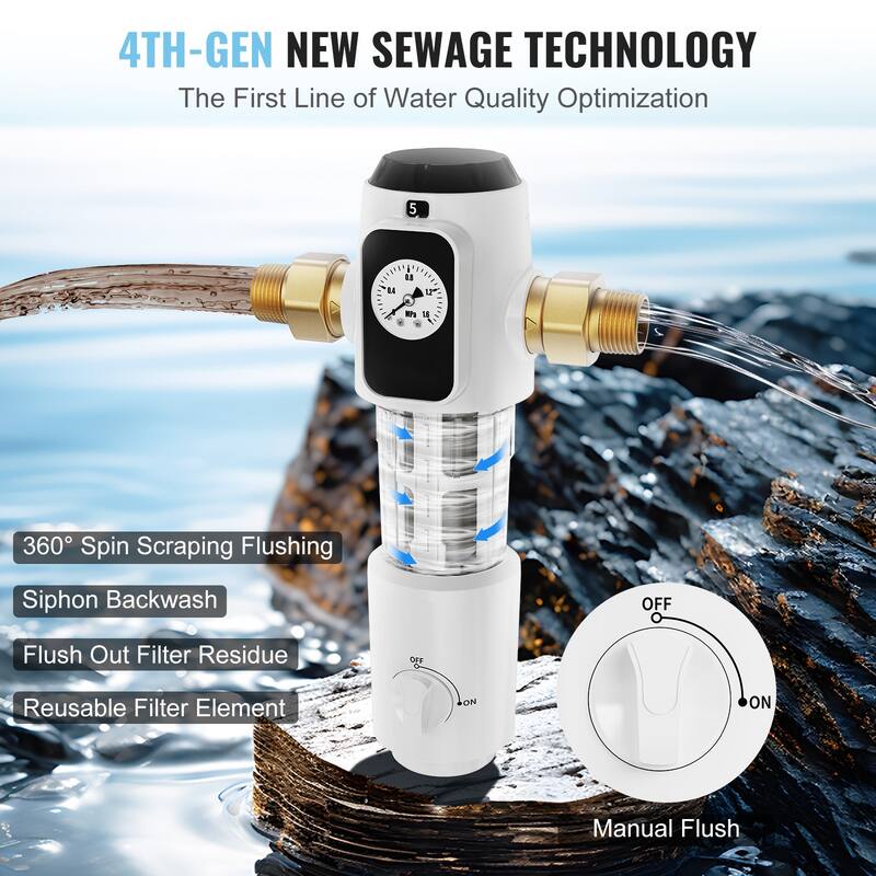 Spin Down Filter for Whole House Water Filtration Systems