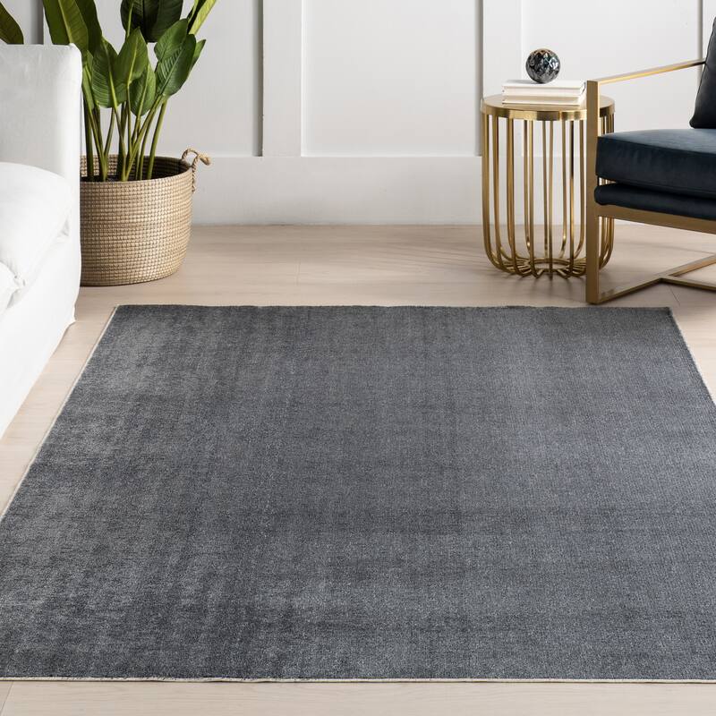 Nuloom Argelia Solid Machine Washable Area Rug